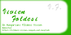 vivien foldesi business card